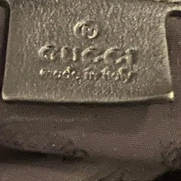 GUCCI Galaxy Two-Way Bag Black Leather Vintage Medium Satchel Purse Silver Chain - Picture 4 of 13